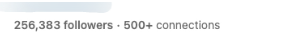 Cuenta de LinkedIn con 256.383 seguidores