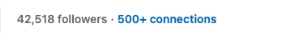 Cuenta de LinkedIn con 42.518 seguidores